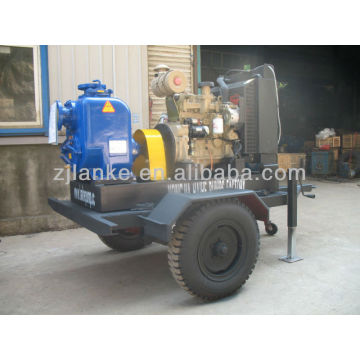 diesel engine pump with Trailer for irrigation